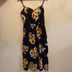 Blue  Sunflower Dress